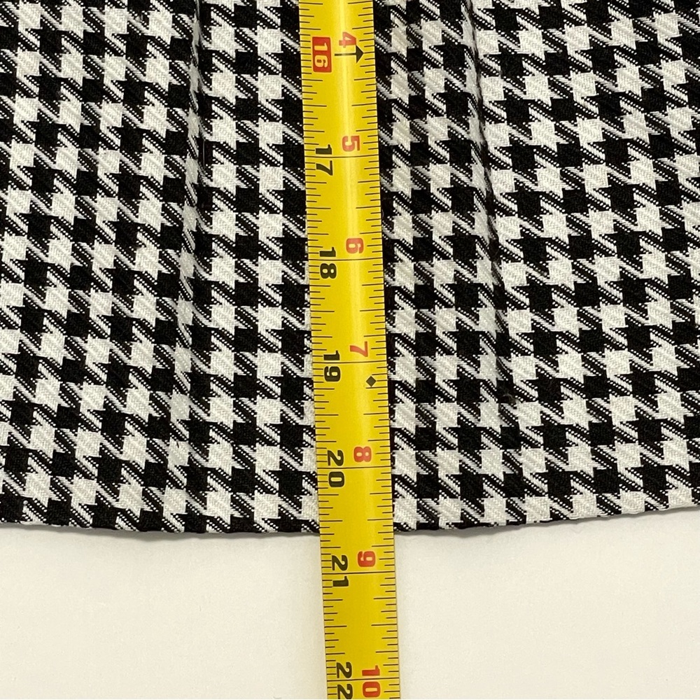 Vintage Marnie West Classic Black and White Houndstooth Skirt Size 11 (28in.) - Picture 6 of 11